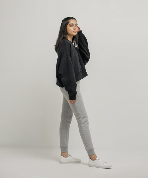 Women's Cropped Oversized Sweatshirt